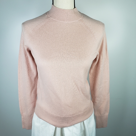 Everlane Cashmere Raglan Pullover Long Sleeve Pink Sweater Sz XXS - Picture 5 of 12